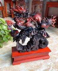 Tượng Linh Vật - Nhất Long Gỗ Trắc Đẹp Kích Thước Ngang 48cm, Cao 43cm, Sâu 10
