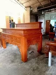 Bàn Thờ Đứng Gỗ Hương Đỏ Kích Thước Ngang  215cm, Sâu 127cm, Cao 155cm - Đục Truyện