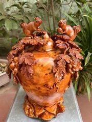 Tượng Phong Thuỷ - Bình nu sóc Cao 40 cm-  Gỗ Ngọc Am