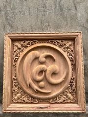 Tranh Chữ Gỗ Hương Đá- Kích Thước 61 x61 Dày 5cm