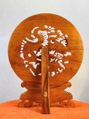 Đĩa Gỗ- Tứ Linh Gỗ Hương Đá Đường Kính 40cm