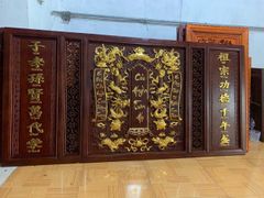 Cửu Huyền Thất Tổ Kích Thước Ngang 217cm, cao 117cm - Gỗ Hương Đỏ