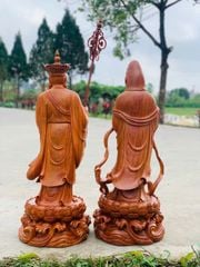 Tượng Phật - Quan Âm Đứng Cao 120cm - Gỗ Hương Đá