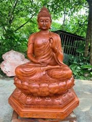 Tượng Phật - Tam Thế Phật - Gỗ Hương Đá Cao 80cm( Bộ)