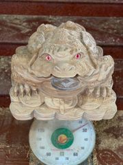 Tượng Cóc Thiềm Thừ Gỗ Ngọc Am Ngang 42cm
