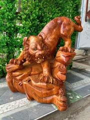 Tượng Linh Vật -  Tượng Hổ Dài 68cm - Gỗ Hương Ta