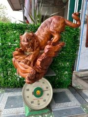 Tượng Linh Vật -  Tượng Hổ Dài 68cm - Gỗ Hương Ta