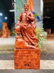 Tượng Danh Nhân -  Tượng Gỗ Trần Quốc Tuấn - Gỗ Hương