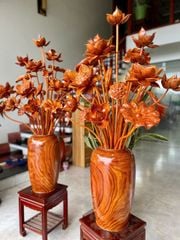 Bình Hoa Sen Gỗ Cẩm Padosa 29 Cành( Bình )