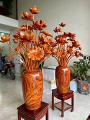 Bình Hoa Sen Gỗ Cẩm Padosa 29 Cành( Bình )