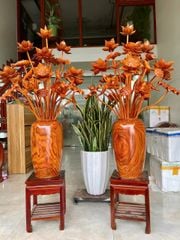 Bình Hoa Sen Gỗ Cẩm Padosa 29 Cành( Bình )