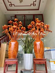 Bình Hoa Sen Gỗ Cẩm Padosa 29 Cành( Bình )