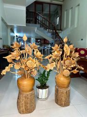 Bình Hoa Sen Gỗ Ngọc Am 21 Bông