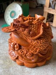 Tượng Cóc Thiềm Thừ Gỗ Hương Đỏ Cao 41cm