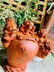 Tượng Cóc Thiềm Thừ Gỗ Hương Ta  Cao 65cm, Ngang 52cm, Sâu 30cm