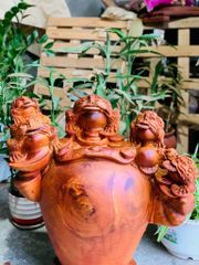 Tượng Cóc Thiềm Thừ Gỗ Hương Ta  Cao 65cm, Ngang 52cm, Sâu 30cm