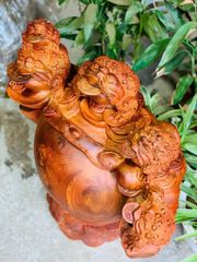 Tượng Cóc Thiềm Thừ Gỗ Hương Ta  Cao 65cm, Ngang 52cm, Sâu 30cm