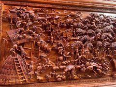 Tranh Gỗ Đồng Quê Kích Thước 237 x 117 x8 Cm Gỗ Hương Đá- Khung Trơn