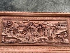 Tranh Gỗ Đồng Quê Kích Thước 217 x 107 x6 Cm Gỗ Hương Đá- Khung Trơn