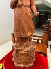 Tượng Danh Nhân -  Tượng Gỗ Trần Quốc Tuấn - Gỗ Tử Đàn Cao 70cm