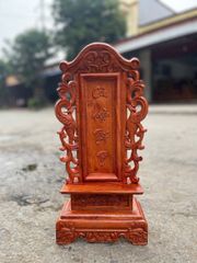 Bài Vị Cửu Huyền Thất Tổ - Gỗ hương Mẫu Đục Song Long Cao 50cm