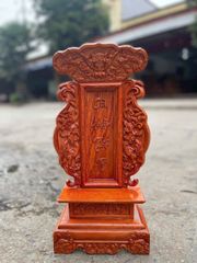 Bài Vị Cửu Huyền Thất Tổ - Gỗ hương Mẫu Đục Song Long Cao 50cm