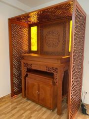 Vách Ngăn Phòng Thờ Chữ Phúc - Gỗ Đục Truyện VN01