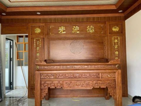 Vách Ngăn Phong Thờ - Gỗ Hương Đá, Gõ Đỏ VN06