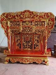 Khám thờ KT Ngang 93cm, Sâu 40cm, Cao 117cm- Gỗ Mít/Dổi Sơn Son