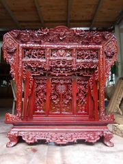 Khám thờ KT Ngang 93cm, Sâu 40cm, Cao 117cm- Gỗ Mít/Dổi Sơn Son