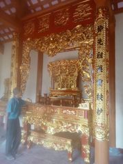 Khám thờ KT Ngang 93cm, Sâu 40cm, Cao 117cm- Gỗ Mít/Dổi Sơn Son