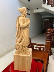Tượng Danh Nhân -  Tượng Gỗ Trần Quốc Tuấn - Gỗ Ngọc Am Cao 81