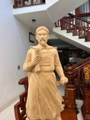 Tượng Danh Nhân -  Tượng Gỗ Trần Quốc Tuấn - Gỗ Ngọc Am Cao 81