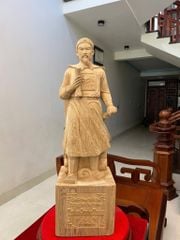 Tượng Danh Nhân -  Tượng Gỗ Trần Quốc Tuấn - Gỗ Ngọc Am Cao 81