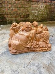 Tượng Phật - Di Lặc Ngồi Bao Tiền Gỗ Ngọc Am