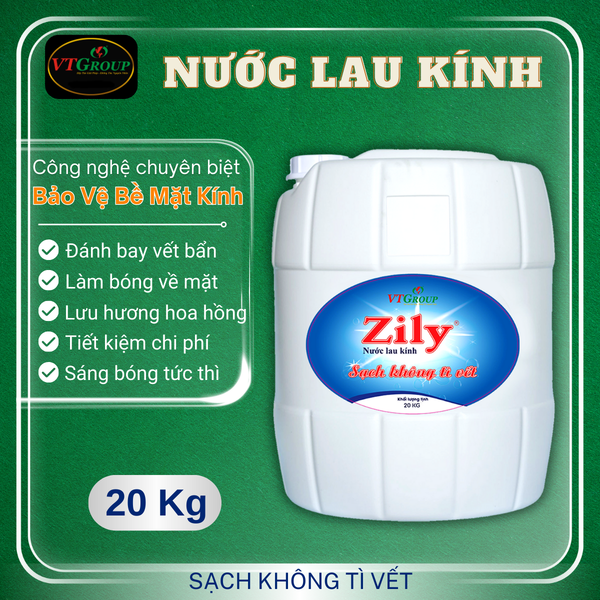 Nuoc lau kinh Zily can 20Kg huong hoa hong