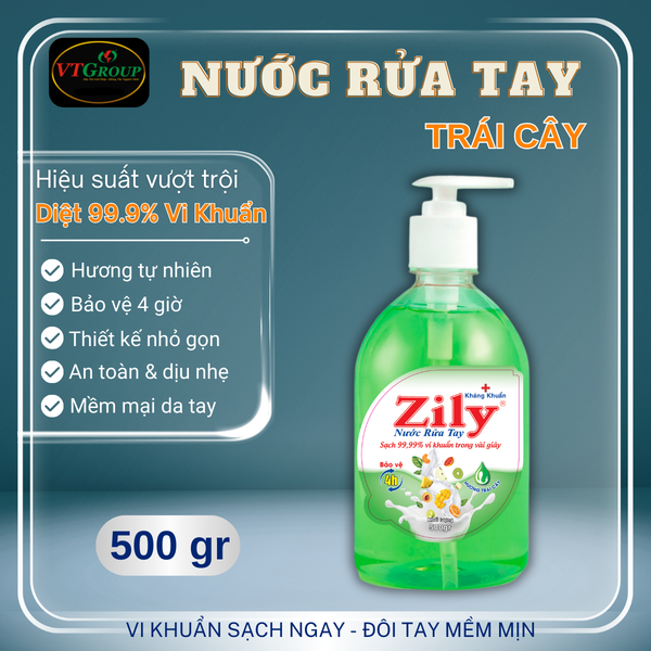 Nuoc rua tay Zily chai 500g