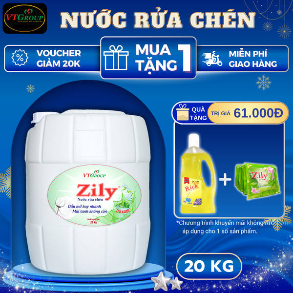 Nuoc rua chen Zily can 20Kg