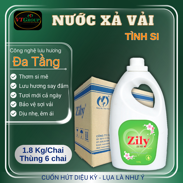 Nuoc xa vai Zily chai 1.8kg thung 6 chai