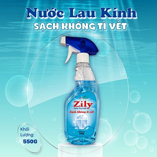 Nuoc lau kinh Zily 550g huong hoa hong