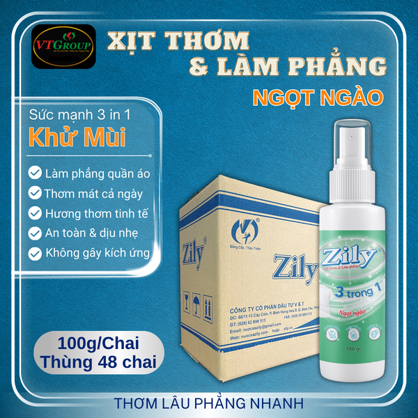 Xit thom & lam phang quan ao Zily 100g thung 48 chai