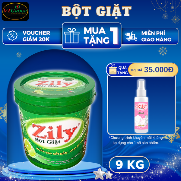 Bot giat Zily huong chanh xo 9Kg