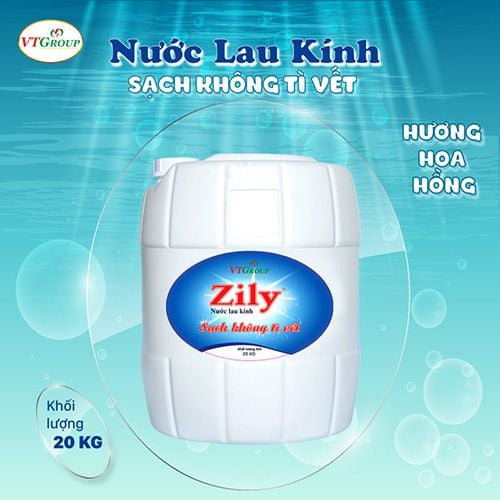 Nuoc lau kinh Zily can 20Kg huong hoa hong