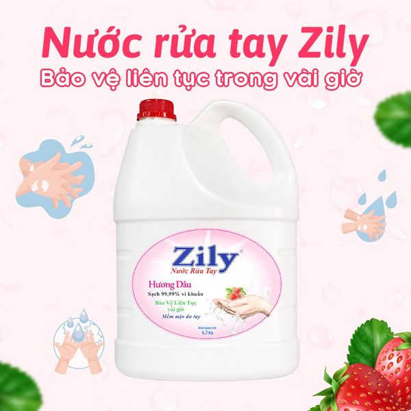 Nuoc rua tay Zily chai 4.7kg