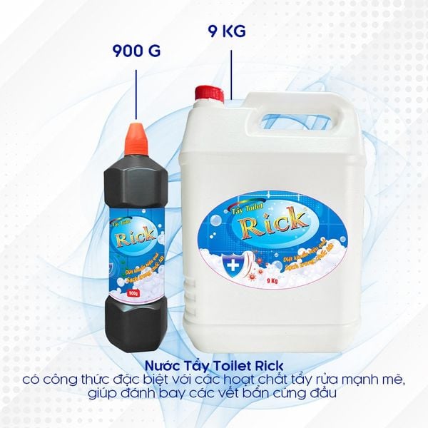 Nuoc tay toilet Rick can 9kg