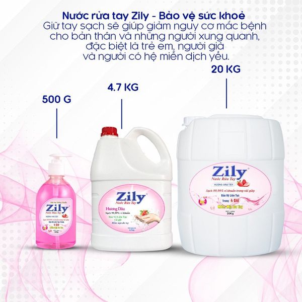 Nuoc rua tay Zily can 20kg