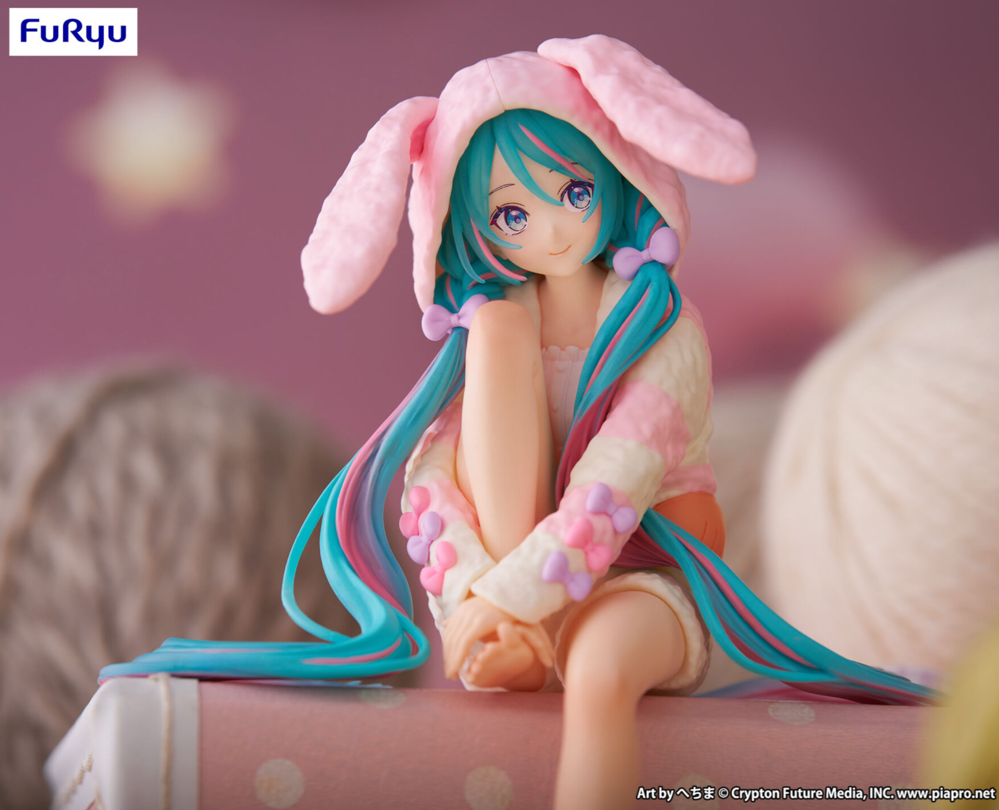 Hatsune Miku Usamimi Pajama Noodle Stopper Figure - Vocaloid
