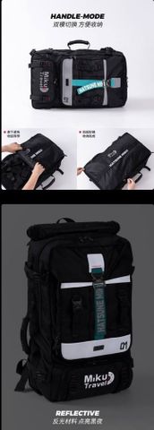 Balo Túi Đa Năng Du Lịch EXDARK x Hatsune Miku MIKU TRAVEL Series 2023 - Phong Cách Cyberpunk Cao Cấp