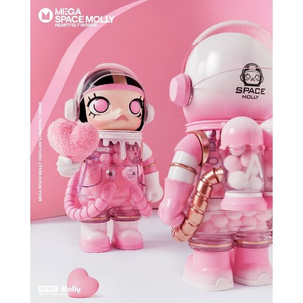 Mô Hình POP MART Mega Space Molly 400% Heartfelt Words Blind box Artoy