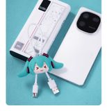 Hatsune Miku Squinting Eyes Type C USB Cable - Vocaloid | Moeyu Official Goods